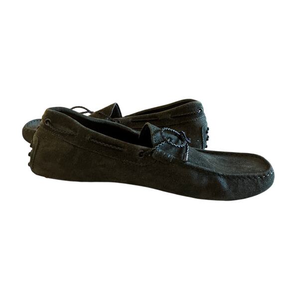 Tod\'s NWOT Men\'s Olive Green Nubuck Suede Bow Loafers main image 4